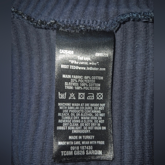 Ted Baker Navy Sardin Quilted Jacket Size 5 (XL) - Picture 9 of 10